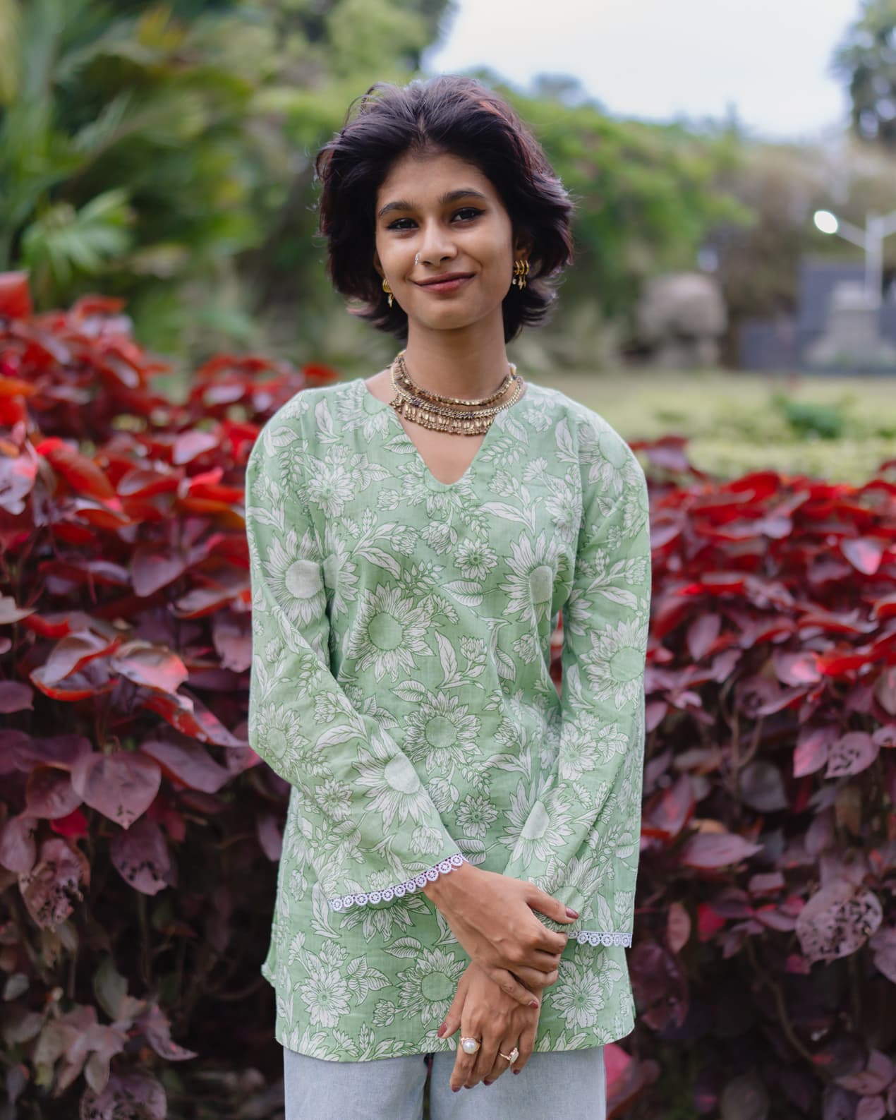 Aira Pastel Green - Relaxed Fit Short Kurti