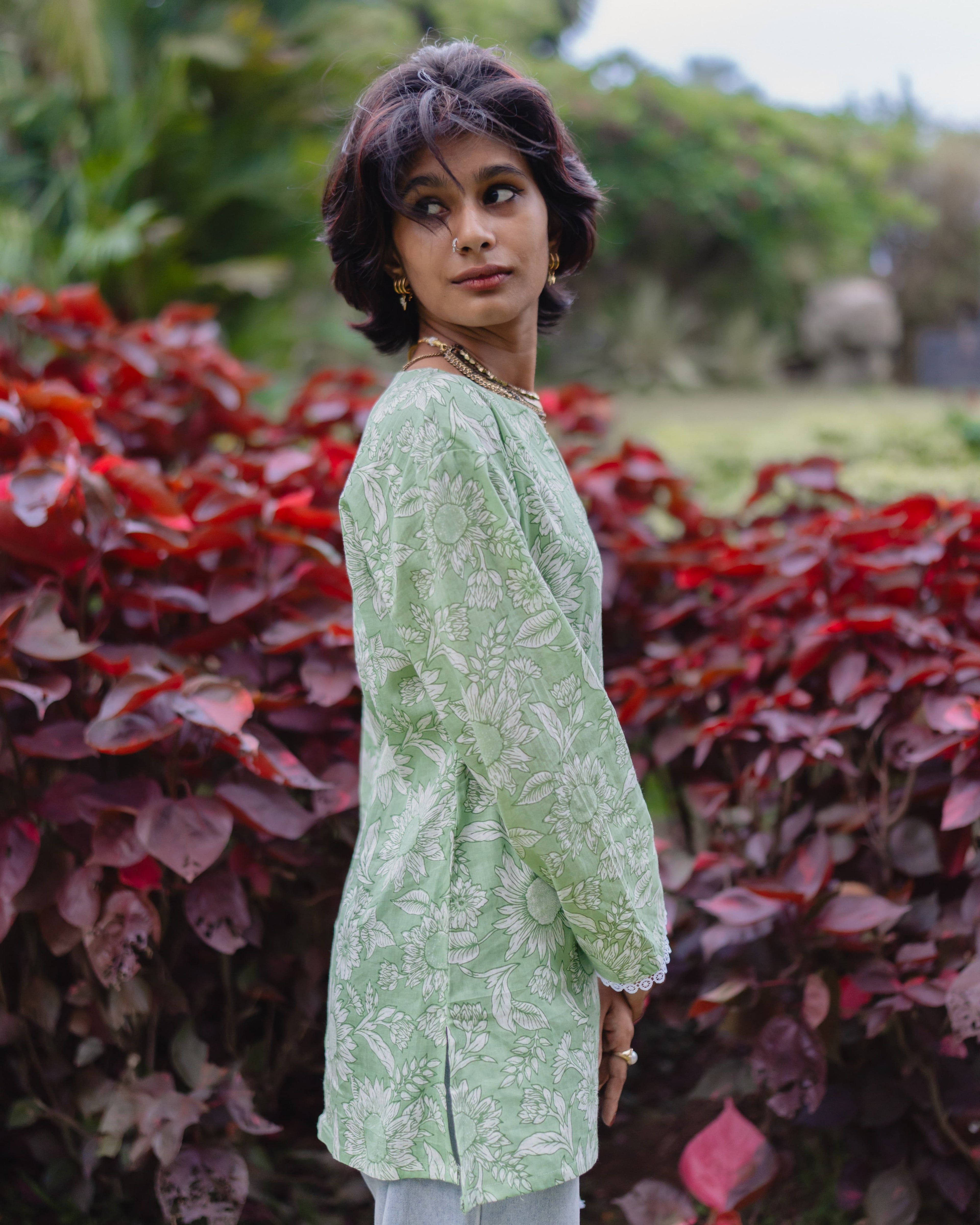 Aira Pastel Green - Relaxed Fit Short Kurti