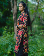 Anitha Black - Collar Neck Long Kurta Ehkaaya X Her Untold