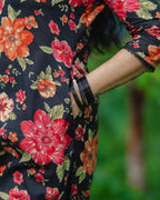 Anitha Black - Collar Neck Long Kurta Ehkaaya X Her Untold