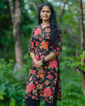Anitha Black - Collar Neck Long Kurta Ehkaaya X Her Untold