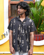 Aikya - Black Printed Unisex Shirt