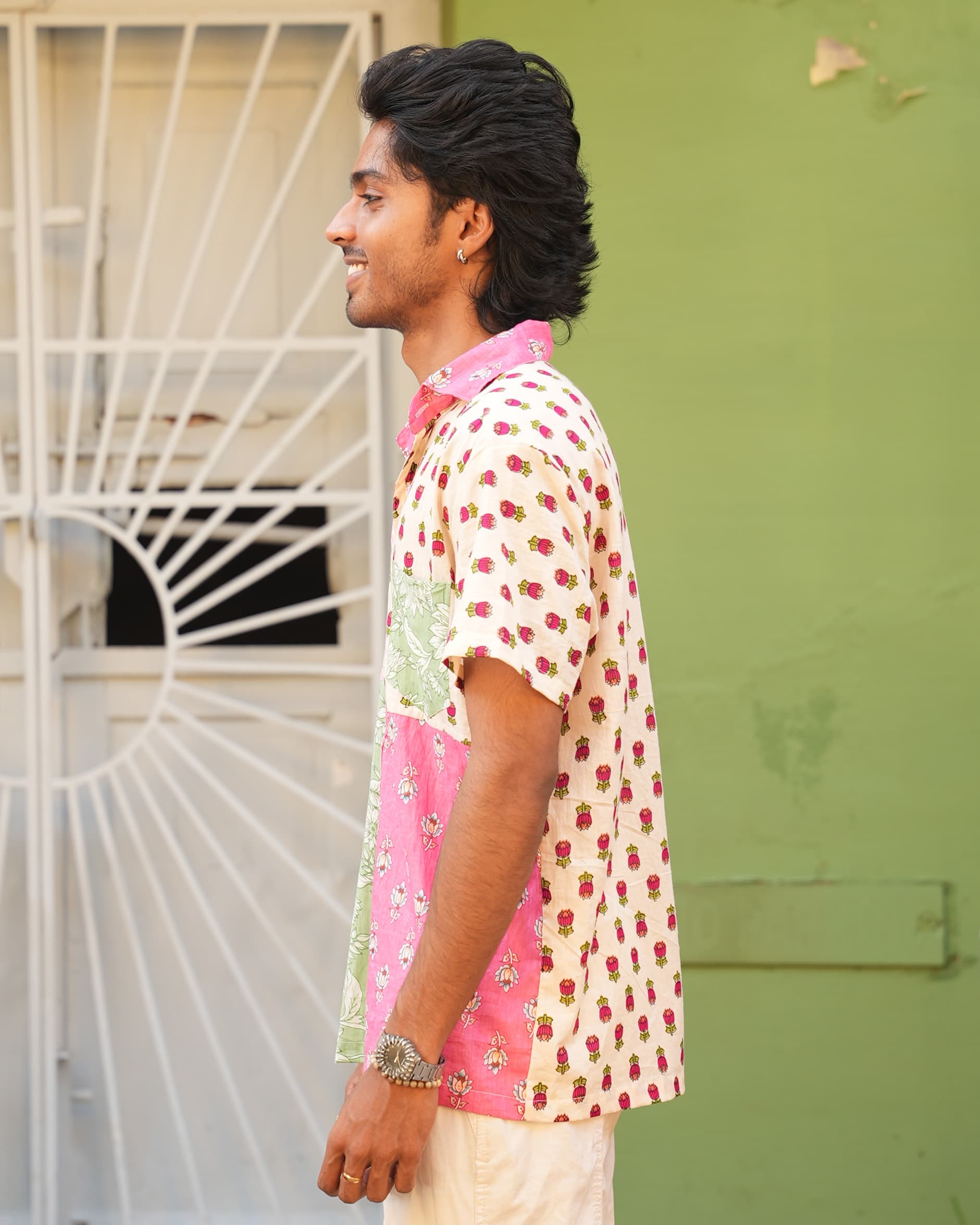 Thunnal - Unisex Patchwork Shirt
