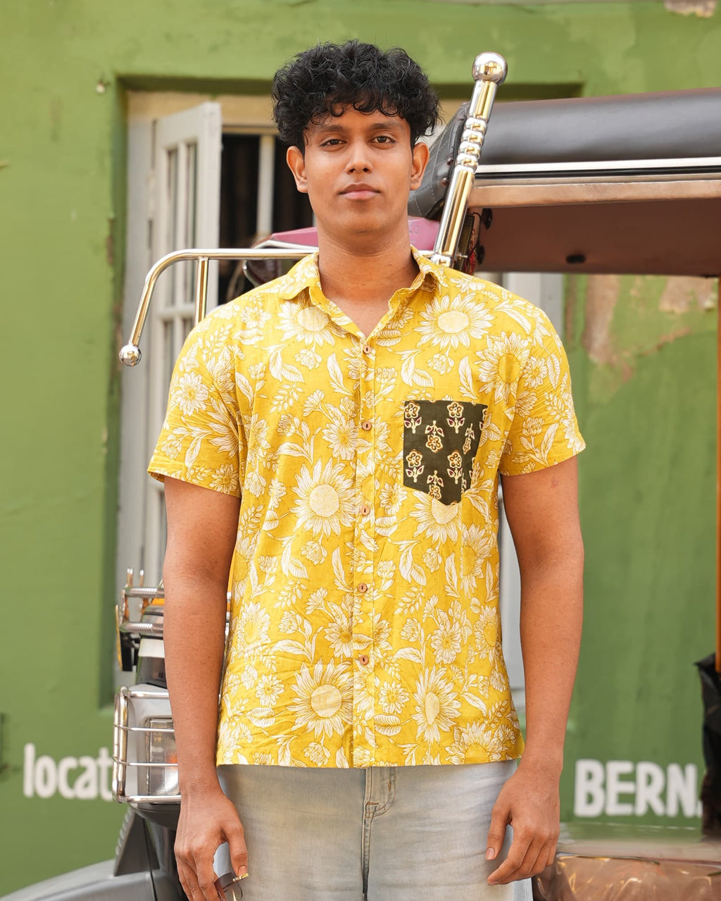 Aroha - Yellow Printed Unisex Shirt