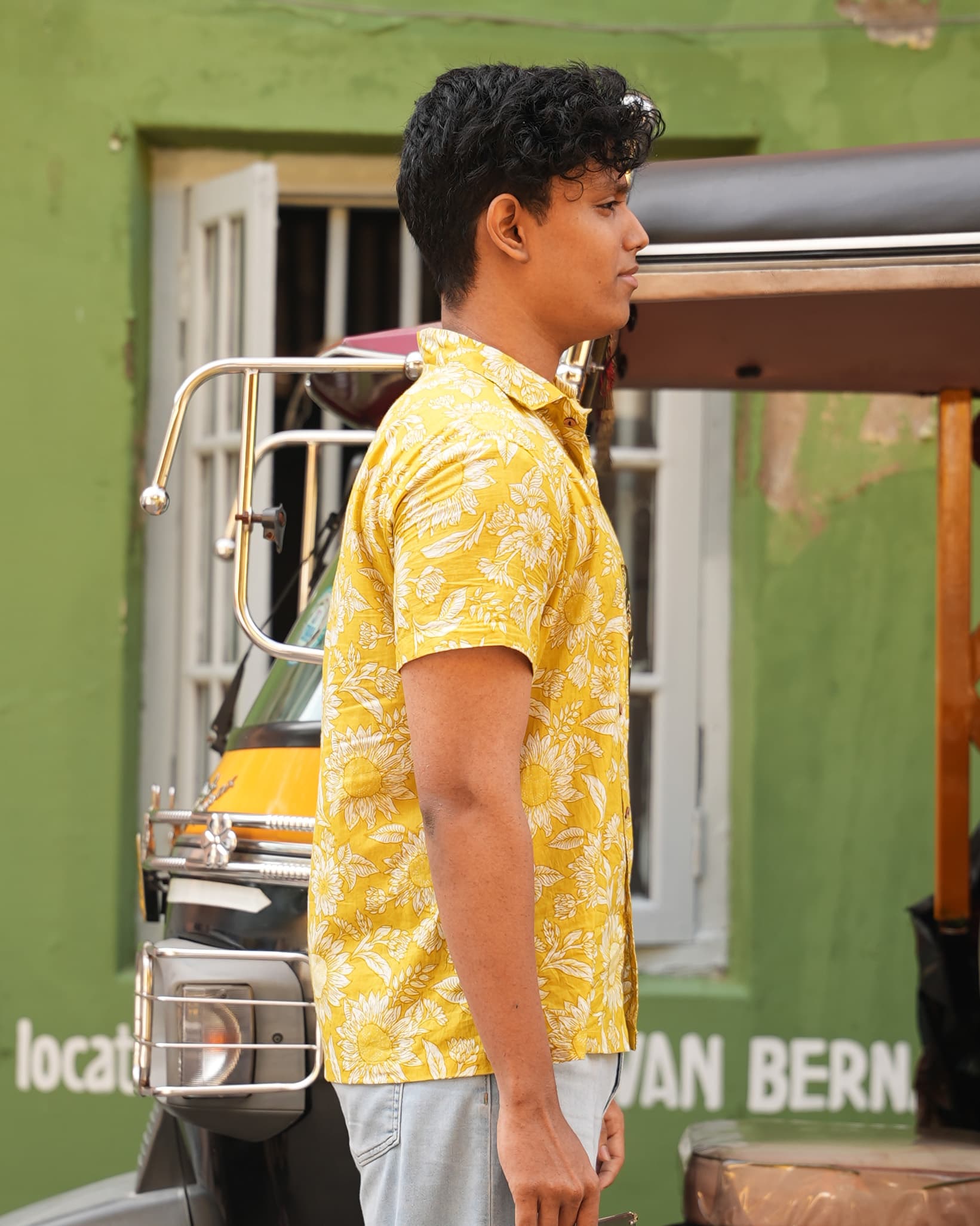 Aroha - Yellow Printed Unisex Shirt