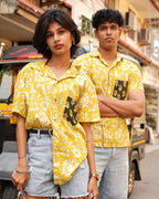 Aroha - Yellow Printed Unisex Shirt