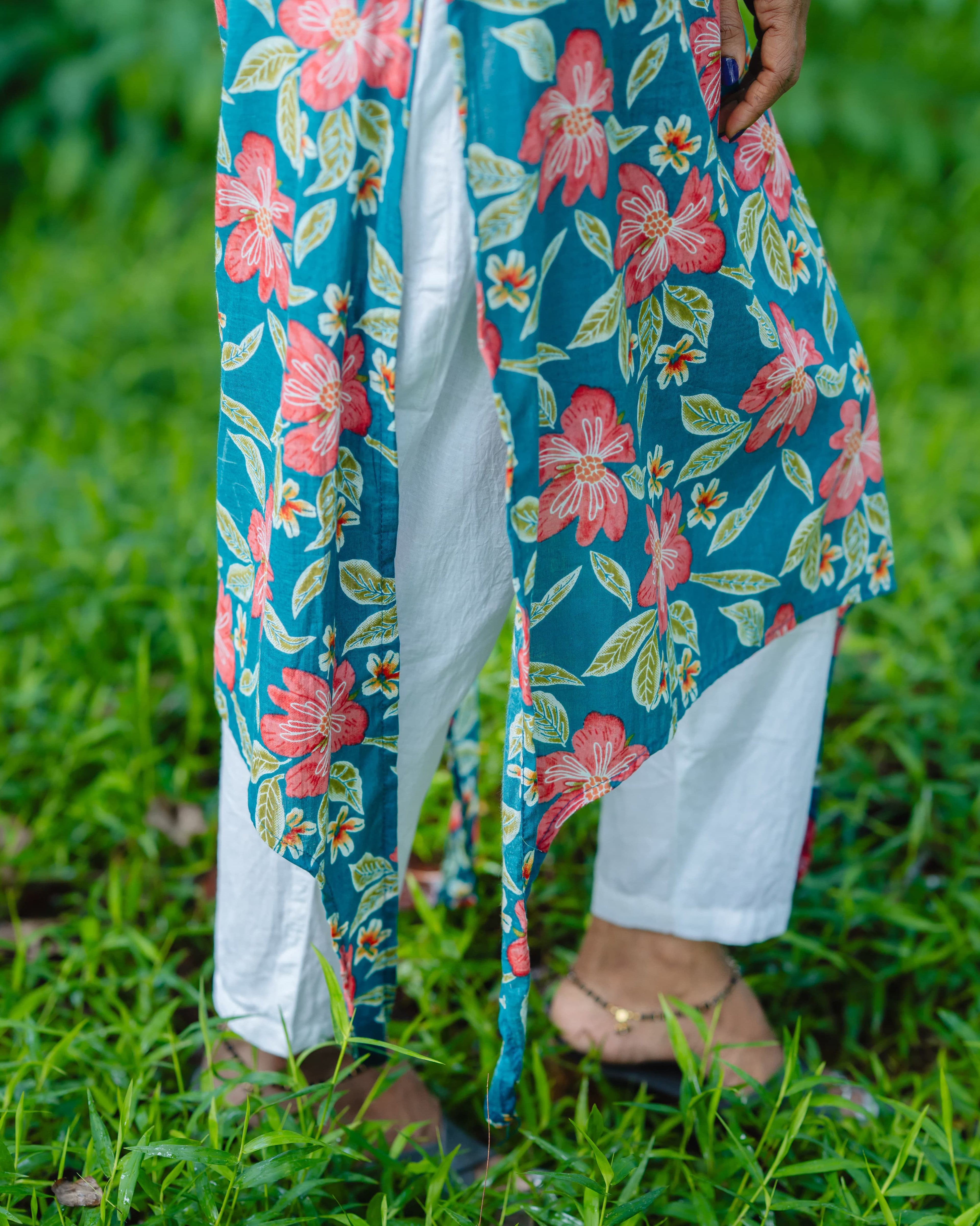 Nirala Blue - Asymmetrical Long Kurta Ehkaaya X Her Untold