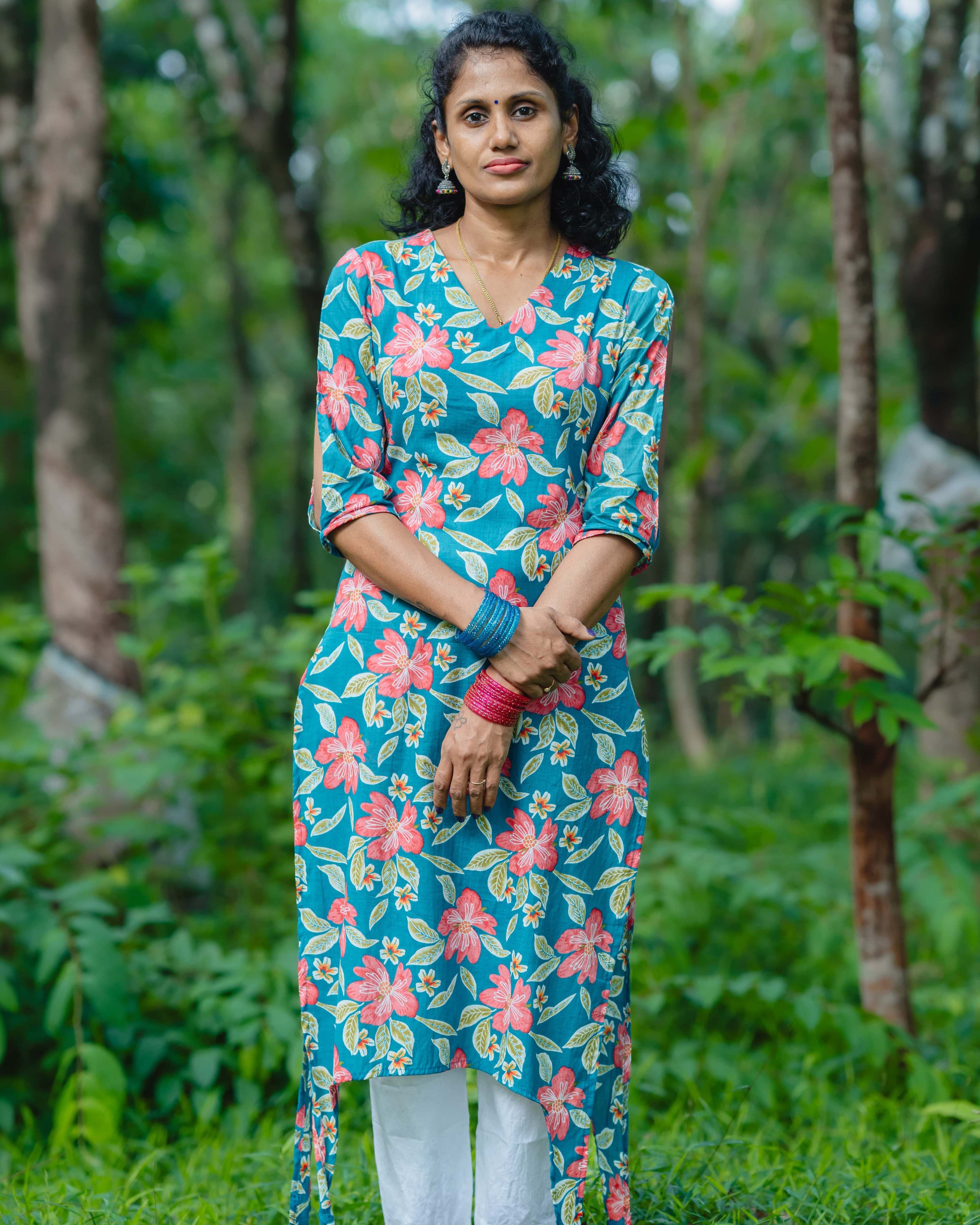 Nirala Blue - Asymmetrical Long Kurta Ehkaaya X Her Untold