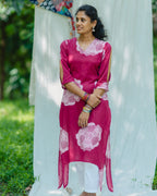 Nirala Fuchsia - Asymmetrical Long Kurta Ehkaaya X Her Untold