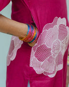 Nirala Fuchsia - Asymmetrical Long Kurta Ehkaaya X Her Untold