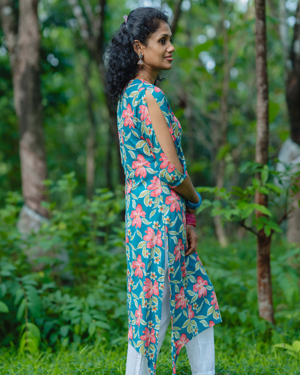 Nirala Blue - Asymmetrical Long Kurta Ehkaaya X Her Untold