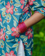 Nirala Blue - Asymmetrical Long Kurta Ehkaaya X Her Untold