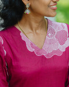 Nirala Fuchsia - Asymmetrical Long Kurta Ehkaaya X Her Untold