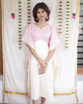 Thamara - Colour-Blocked Cotton Brocade Festive Kaftan
