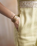 Thumba - Sage Green Cotton Brocade Festive Jumpsuit